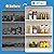 Mpotmiy 6 Pack Pantry Organizers and Storage,Clear Plastic Containers with 2 Dividers for Kitchen,Fridge Organization and Storage,Acrylic Bins for Pounches,Spice Packet,Snack organzier