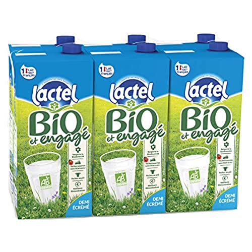 Lactel Mitad Leche Orgánica 6x1L