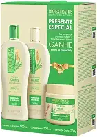 Kit Promocional Bio Extratus Cachos (Shampoo e Condicionador 500ml) Presente espcial Banho de Creme 230g