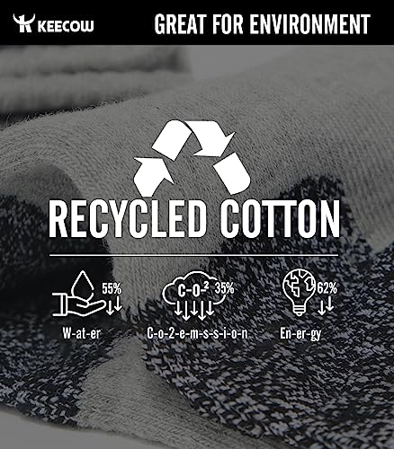 KEECOW Men's Crew Socks Women, Athletic, Cushioned, Working Hiking Running, Multipairs4