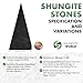 Shungite World Authentic Tall Shungite Pyramid Unpolished 50 mm / 1.96