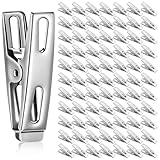 SSX-KJ 100 Pinzas de Ropa de Acero Inoxidable,Alta Resistencia,Pinza de Ropa Multifuncional,Ideales para Lavar Ropa,Secar...