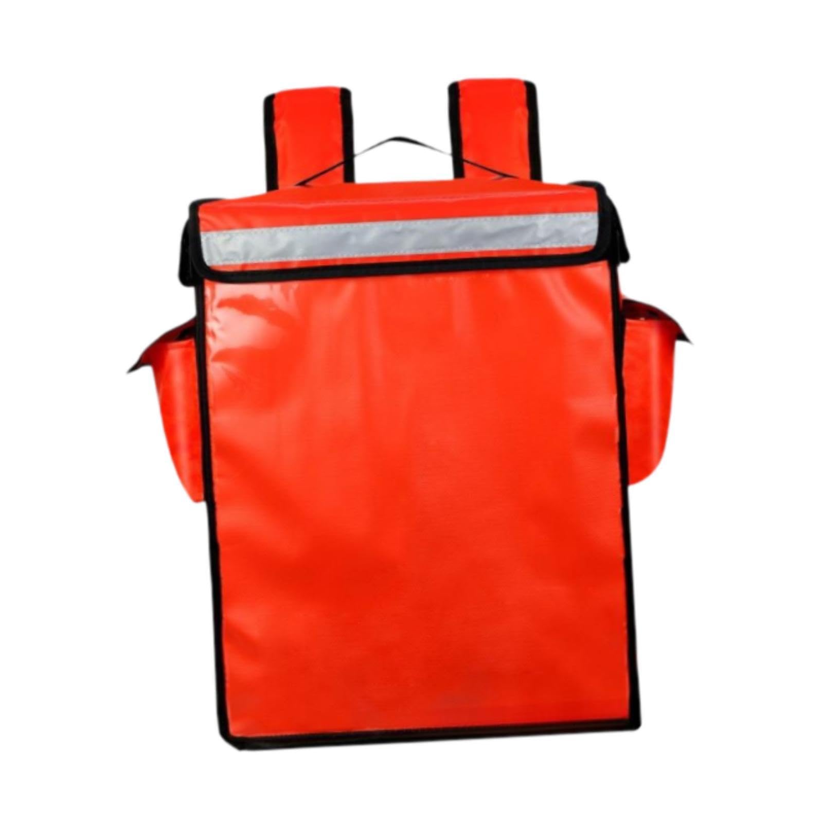 Supermarket Delivery Backpack Pizza Warmer Bag Wear Resistant Thermal Food Bag Catering Bag for Home Outside Camping Delivery, Red