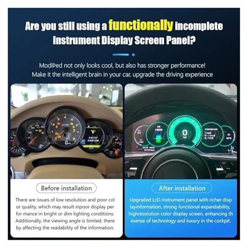 Panel de Instrumentos LCD de 12,3" para Renovar el Interior de Cayenne 3