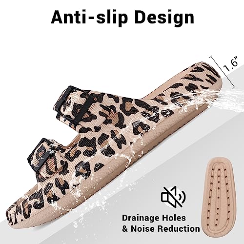 VONMAY Comfort Sandals for Women and Men Pillow Slippers Double Buckle Quick Dry Adjustable Slides Cushioned Thick Sole EVA Flat Sandals4