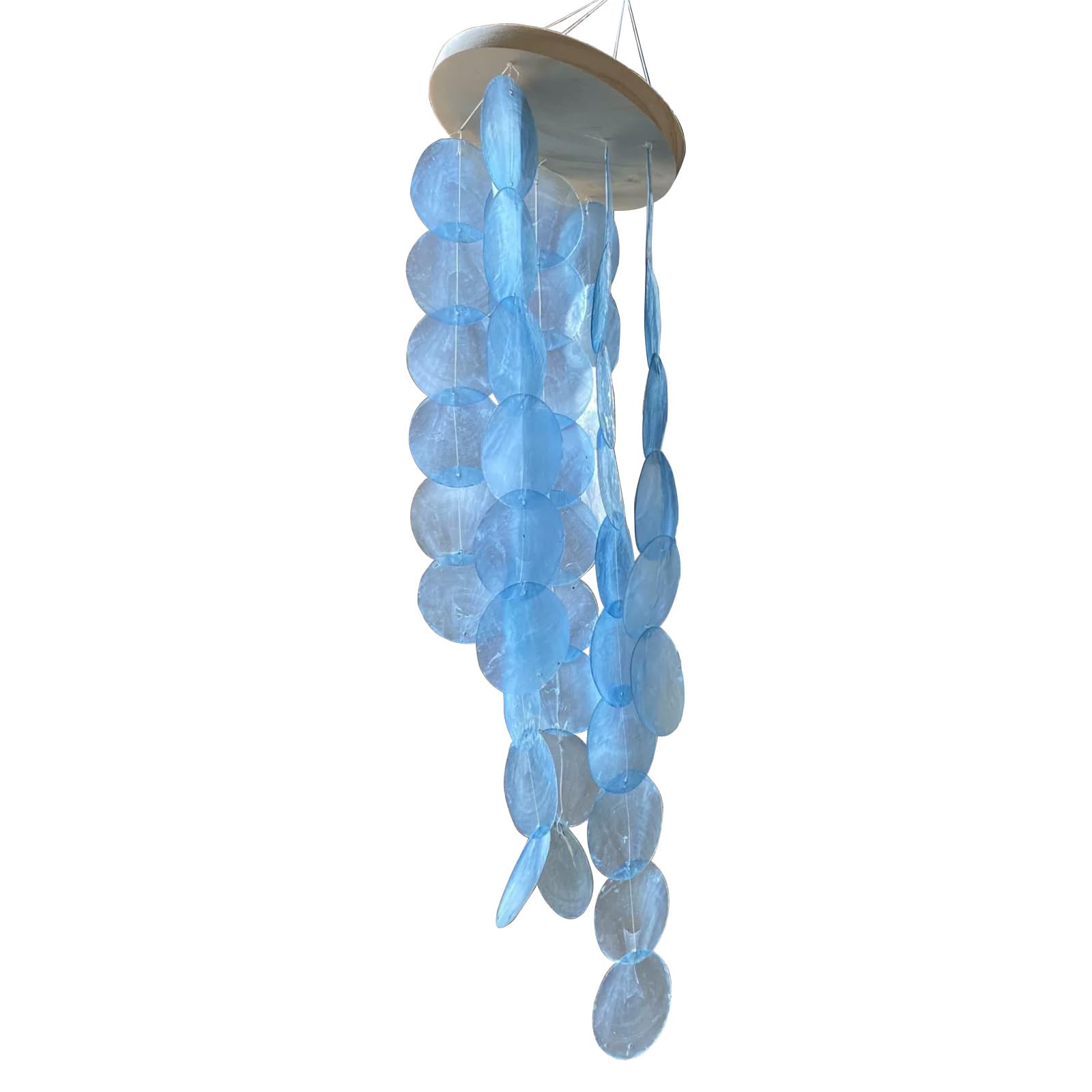 Colored Capiz Shells Windchimes Hanging Pendant for Patio or Garden Decoration Adds Serenities to Any Space Weather Resistant Windchimes