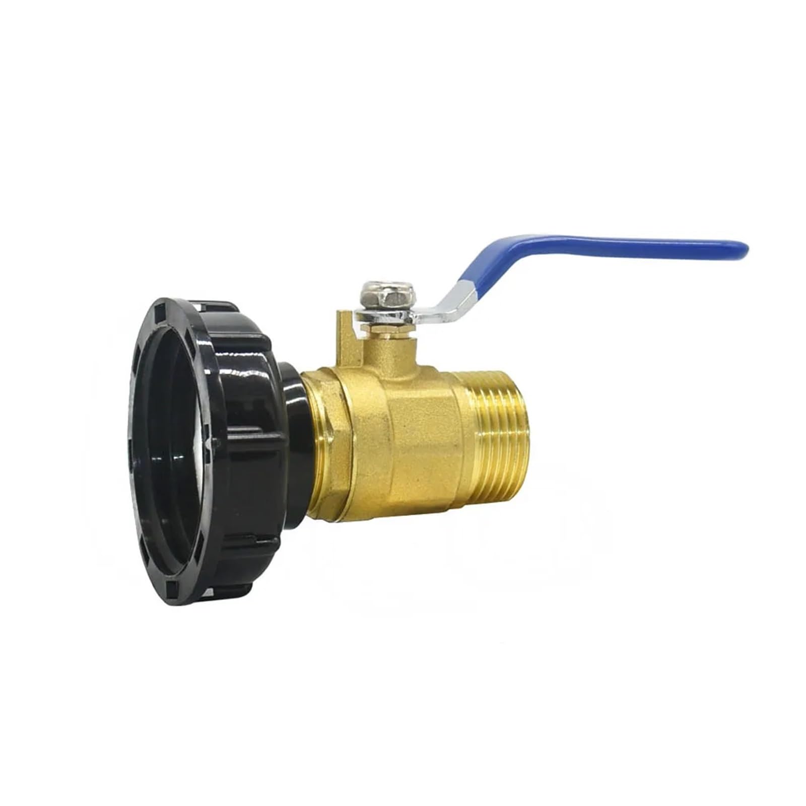 IBC - Adaptador de grifo de tanque S60 x 1/2 3/4 de 1 pulgada, conector de rosca de latón para manguera de jardín, accesorio de válvula rápida (A)