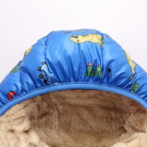 Toddler Girls Cartoon Puffer Hooded Jacket Fleece Zipper Long Sleeve Windproof Coat Kids Girls Adorable Warm Outwear3