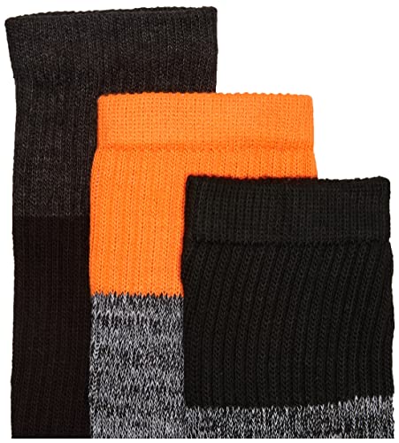 Dickies Men's Dri-Tech Performance Work Crew Socks 6 Pair,Black Asst, Men's 6-12 Shoe Size3