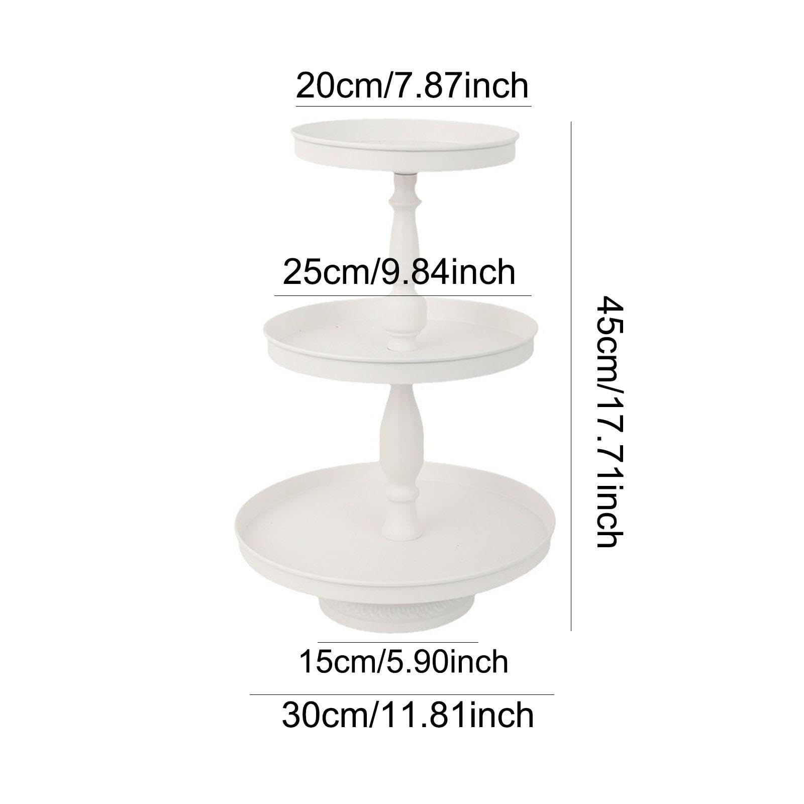 Soporte para cupcakes de 3 niveles de hierro blanco para boda, postre, soporte para repostería, baby shower, mesa para fiesta