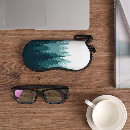 Image of Sunglasses Soft Case, Cute Ultra Light Portable Neoprene Zipper Eyeglass Glasses Case with Belt Clip for Men Women