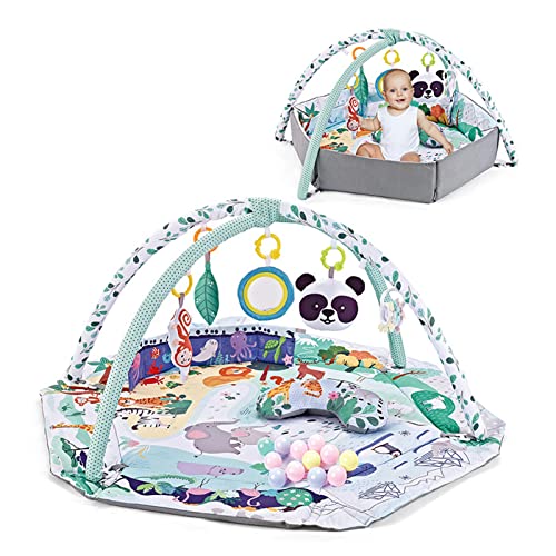 Baby Speelkleed Multipurpose Opvouwbare Piano Gym Peuter Doek Activiteitencentrum Met Beweegbaar Speelgoed voor Vloer 43.3x43.3x16.9in (BB038) - Afbeelding 3