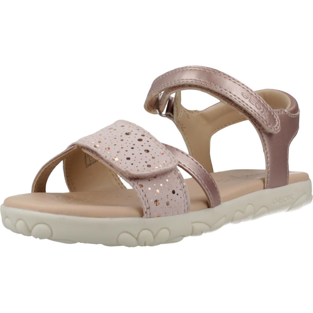 Geox J Haiti Girl Sandal, Light Pink, 30 EU