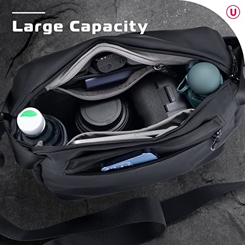 Image of ULANZI Versatile Camera Shoulder Bag Photography Travel Messenger Portable Travel Bag Accessories Stylish Crossbody DSLR Sling Bag Compatible with Sony Canon etc -BLACK