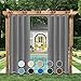 Rideau Occultant Thermique, Rideaux d'extérieur Imperméables,Rideau d'extérieur résistant aux intempéries, pour Facade Avant de Pergola Cabana pour Jardin Patio-1PCS（100×220cm）