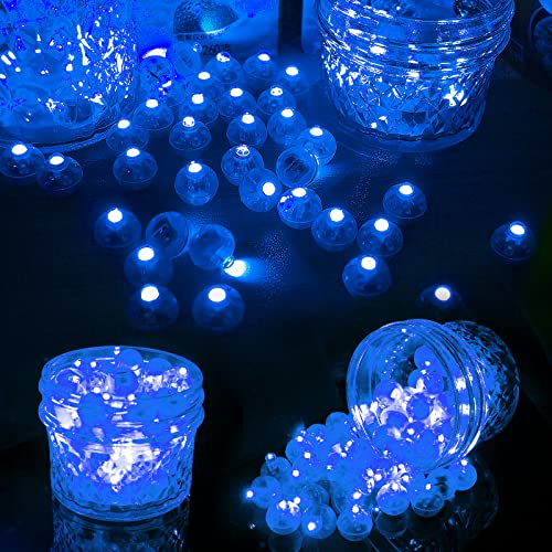 Image of Aogist 200Pcs Blue Balloon Lights with Hook,Long Standby Time,Waterproof Mini Light for Birthday Party Wedding Christmas Halloween Easter Decorative (Steady)