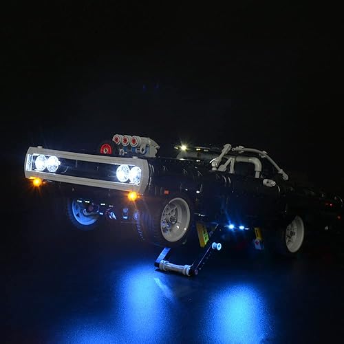 Miniatura 6 de Kyglaring Kit de iluminación LED solamente, juegos de luces diseñados para Dodge Charge Lego 42111 de Technic Fast & Furious Dom, no incluye el