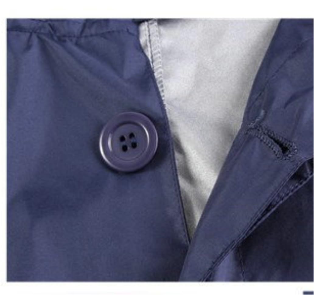 Chubasquero Ropa De Lluvia Exterior Adulto Senderismo Pesca Al Aire Libre Chaqueta Impermeable Mujeres Hombres Capa Impermeable(Black,XL)