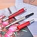 Jinhao 20 Press Retractable Fountain Pen Fine Nib with Converter Resin Writing Gift Pen, Wine Red