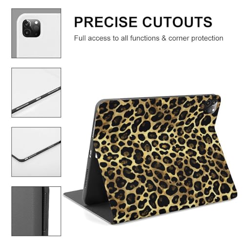 Smart cover iPad Pro 11 pouces 2022 2021 2020 coque léopard avec support stylet - 3