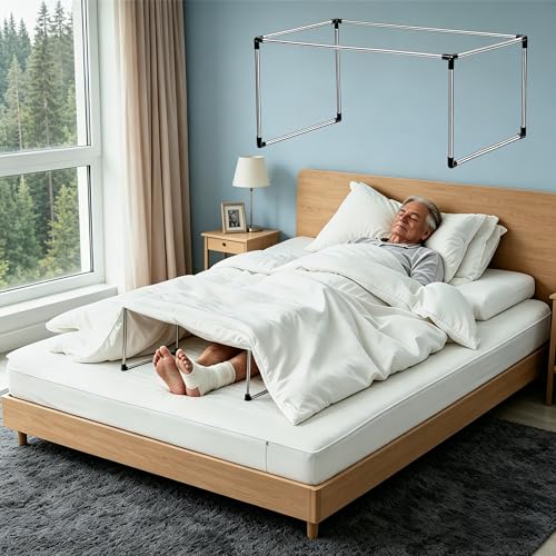 Blanket Lifter for Feet - Bed Cradle Steel Foot Tent for Bed Keep Blankets Off Feet 18.5x14x14 inch