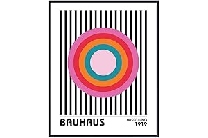 Bauhaus-Inspired Abstract Wall Art Poster