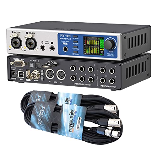 Moda conforme alla classe RME Fireface UCX II - Interfaccia audio USB + 2 cavi Keepdrum XLR