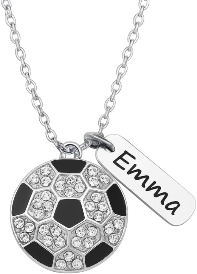 Personalized Engraved Soccer Necklace, Custom Soccer Charm Jewelry Gifts for Soccer Players, Teams & Coaches - Image 2