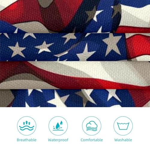 Tablier réglable imperméable 2 poches motif drapeau américain taille L M - 3