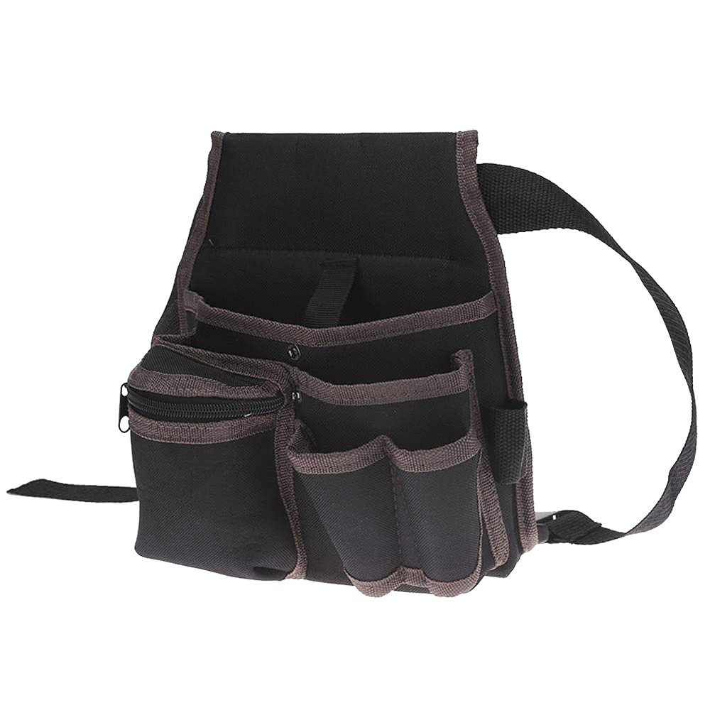 Maizoon Multifunctional Waterproof Hardware Wrench Screwdriver Tool Bag,Electrician Waist Pockets,Durable Oxford Cloth With Belt Waist Pocke Adjustable Buckle,UH10 Coffee