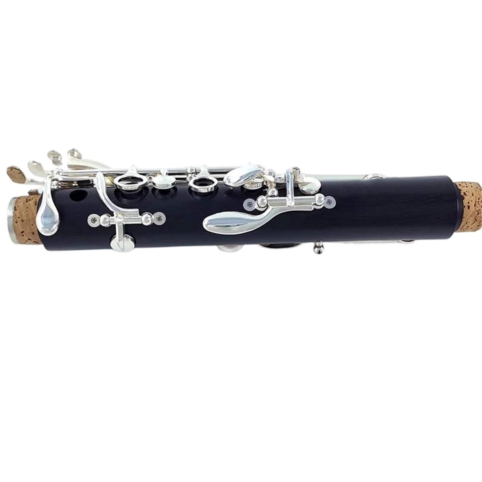 Clarinete Bb Madera Ébano Plateado 17 Teclas Amantes De La Música Practican Tocar