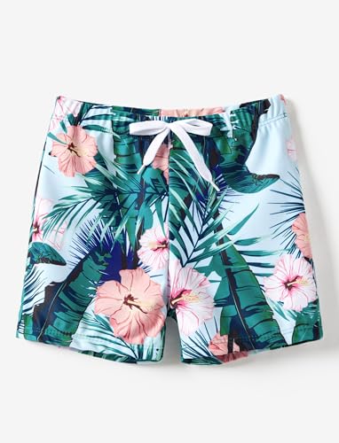 Image of PATPAT Family Matching Swimwear Set: Floral Print Sleeveless Ruffled One Piece Bathing Suits