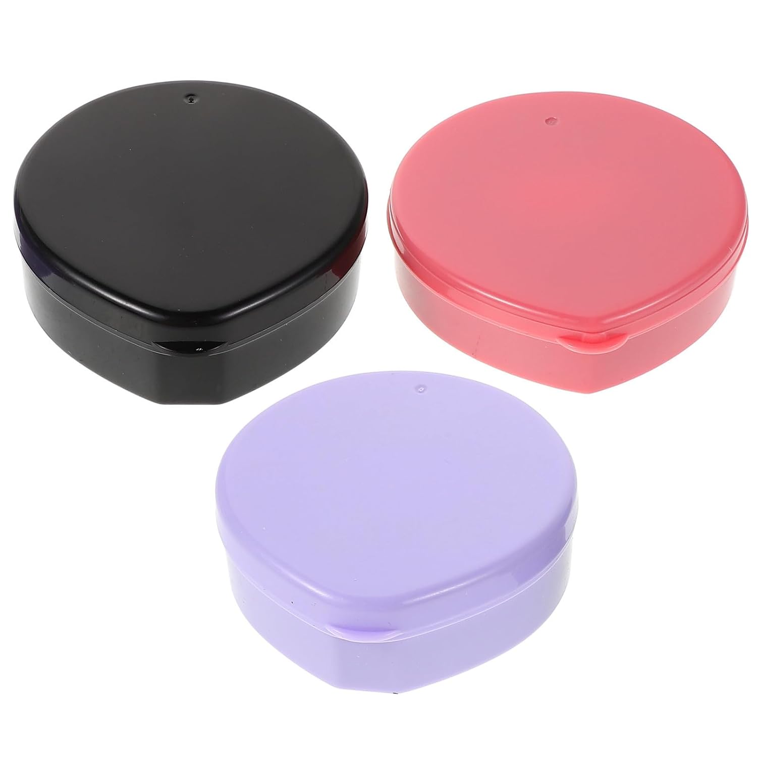 SECFOU 3pcs Heart Makeup Brush Cleaner Sponge Set for Quick and Convenient Dry Cleaning Stylish Plastic Brush Cleaner Case with Aesthetically Pleasing Design