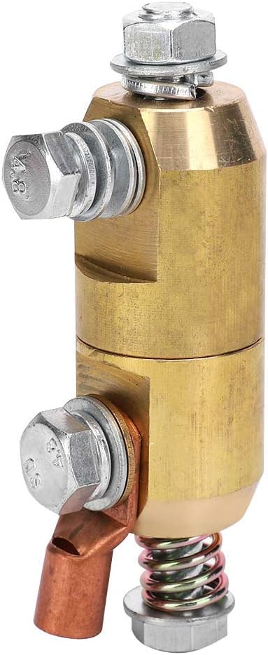 Hapivida Welding Clamp 360° Rotation Ground Clamp, Brass Material Non Winding Design, Red Copper Head for Welding Equipment Soldering Tools Accessories