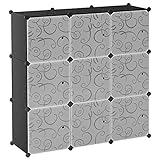 BASTUO Cube Storage Organizer, 9 DIY Plastic Closet Organizer Cabinet, Modular Bookcase Storage Shel