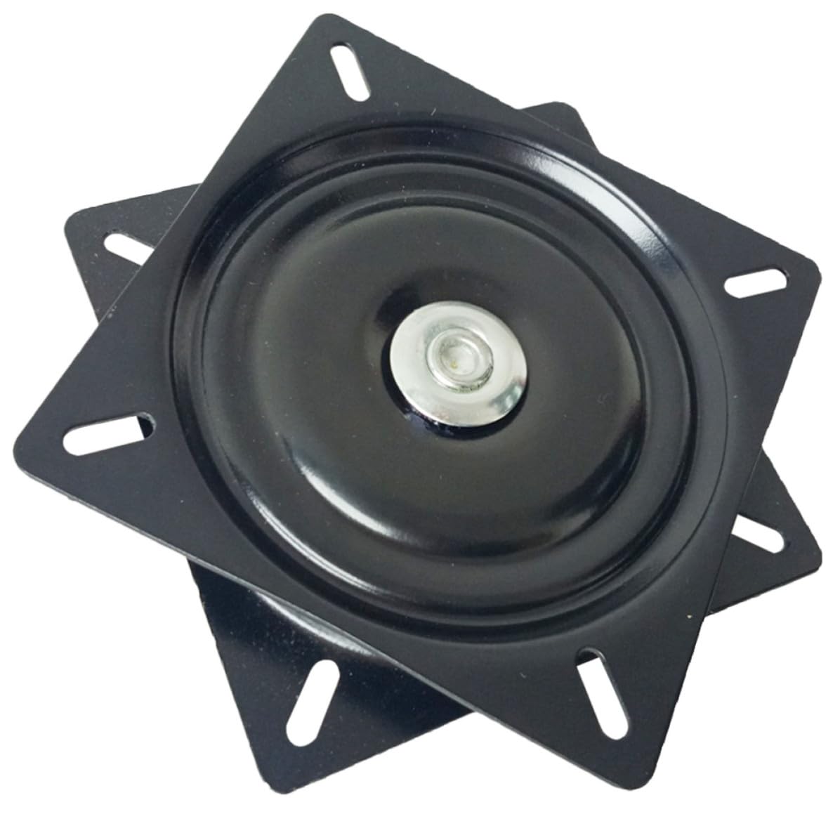 Plaque pivotante pour fauteuil en acier noir avec rotation 360 pour canapé de salon