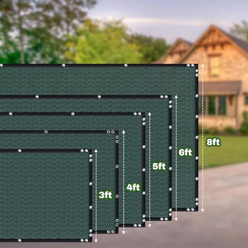 Privacy Screen Fence, TOTU 5ft x 50ft Heavy Duty Shade Net Cover, for Wall Garden Yard Outdoor Home Decoration, Green by TOTU - Image 3