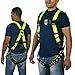 JORESTECH Safety Full Body Harness with Tool Tether with Shock Absorption 15lbs Weight Capacity