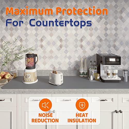 Warome Silicone Mats For Kitchen Counter,78.7”X 23.6” Heat Resistant Mat,Extra Large Countertop Protector Mat,Nonstick Kitchen Counter Mat,Waterproof Silicone Mats For Crafts And Painting- Gray #TOP5