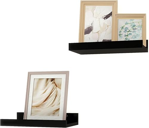 Miniatura 44 de Estantes Flotantes para Decoración de Pared, Estante de Almacenamiento Largo Montado en la Pared para Dormitorio, Sala de Estar, Baño, Cocina,