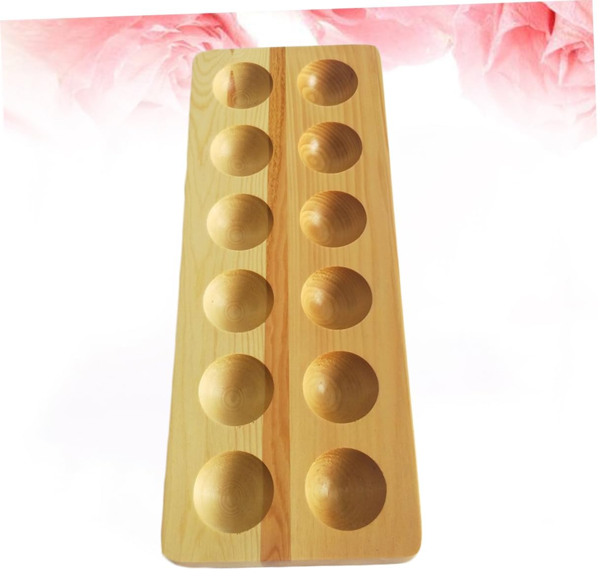 2 Pcs 12 Wood Egg Tray Triops Eggs Egg Holder for Refrigerator Egg Storage Container Kitchen Egg Holder Fridge Egg Holder Tray Wood Egg Carton Egg Box Wooden Flate
