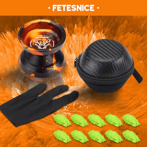 FETESNICE LY10 Yoyo for Kids 8-12 or Above, Responsive Yo yo Professional with Dual Function, Professional Trick Yo-yo for Adults with 10 Yo-yos Strings and Removal Bearing Tool(Black-Gold) - Thumbnail 7