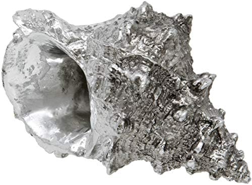 Maturi Silver Conch Sea Shell Ornament - 6-Inch / 15cm