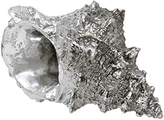 Maturi Silver Conch Sea Shell Ornament - 6-Inch / 15cm