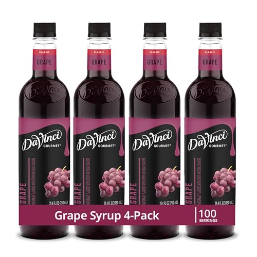 Image of DaVinci Gourmet Grape Syrup, 25.4 Fluid Ounces (Pack of 4)