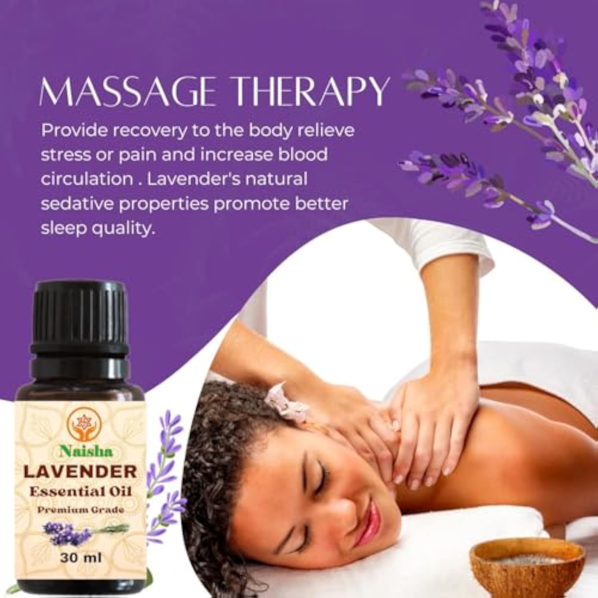 Naisha Essential Pack of 3 Eucalyptus, Lavender, Tea Tree Oils