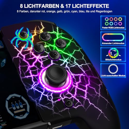Mando Pro Controller Switch portátil programable y giroscopio de 6 ejes marca ALEEMTRY 2