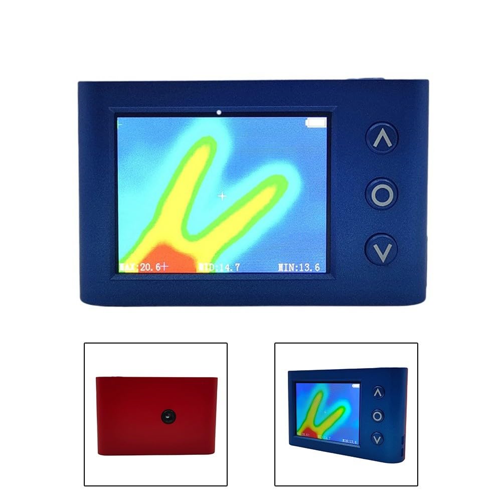 MLX90640 Termómetro infrarrojo digital, 32 x 24 pulgadas con LCD de 24 pulgadas, emisividad ajustable 01-099, detector de calor portátil recargable PCB y temperatura corporal