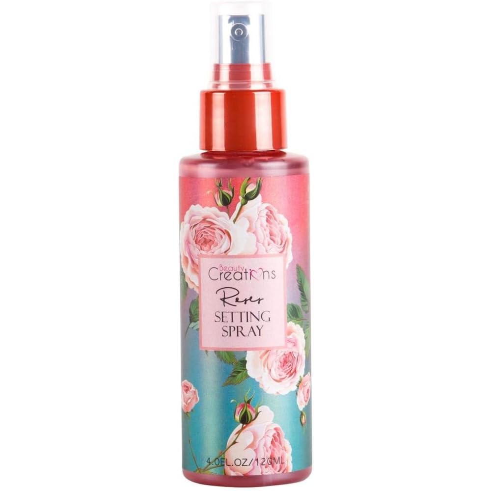 Beauty Creations – Rose Setting Spray 120 ml – Fijador de Maquillaje de Larga Duración con Aroma a Rosas – Ligero, No Graso, Hidratación y fijación todo el día para Todo Tipo de Piel