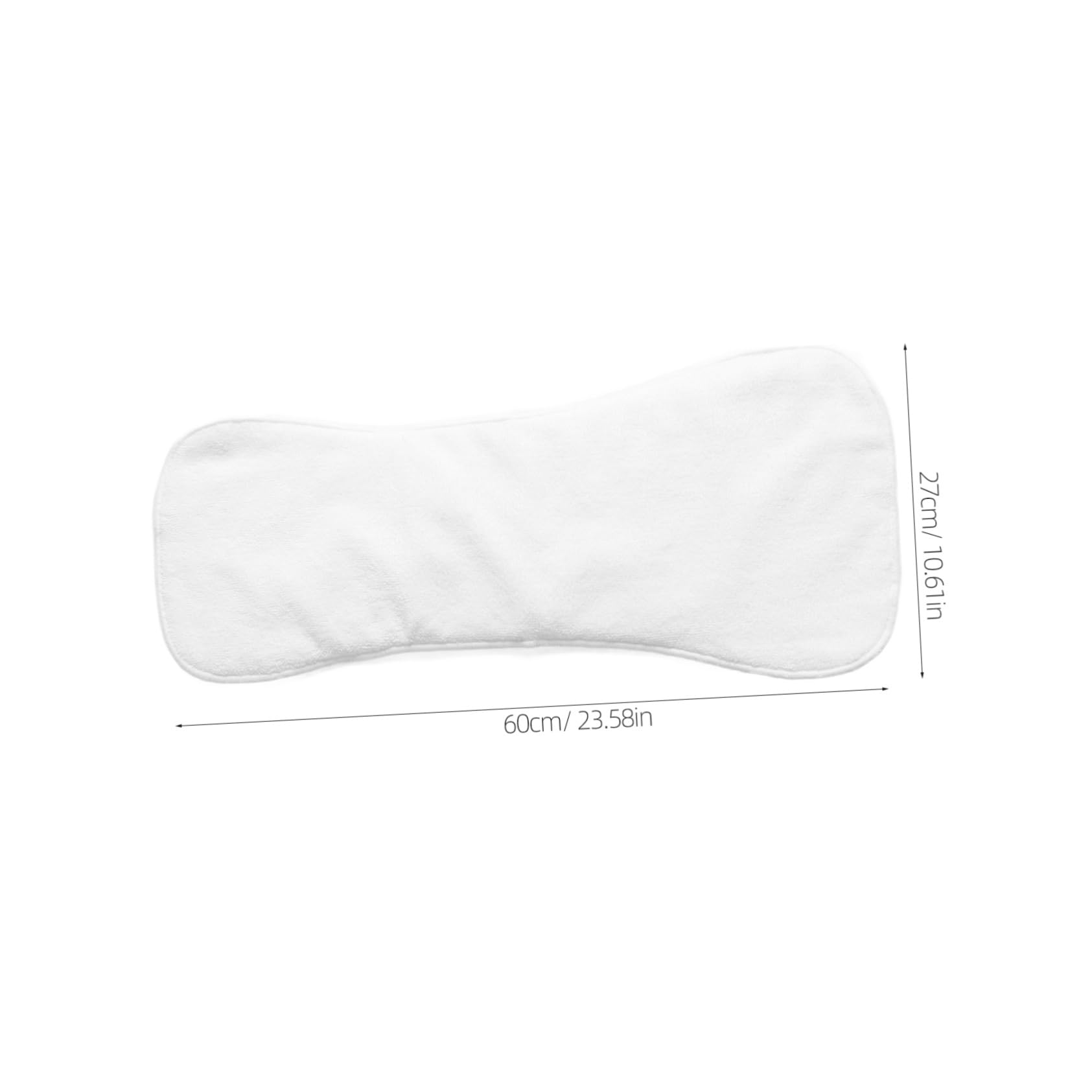 FRCOLOR Four Layer Washable Adult Nappy Reusable Diaper for Elders High Absorbency Water Resistant Napkin Comfortable Cloth Diaper for Incontinence White